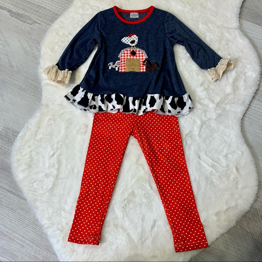 Farm House 2 Piece Set NWT, Toddler Girl